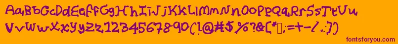 AlmondMilk Font – Purple Fonts on Orange Background