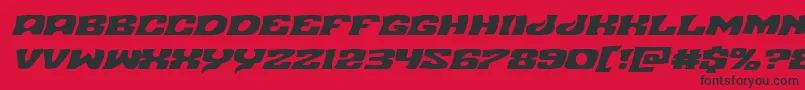 フォントNuevopassionexpandital – 赤い背景に黒い文字