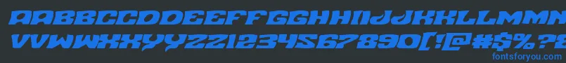 Nuevopassionexpandital Font – Blue Fonts on Black Background