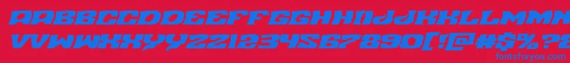 Nuevopassionexpandital Font – Blue Fonts on Red Background