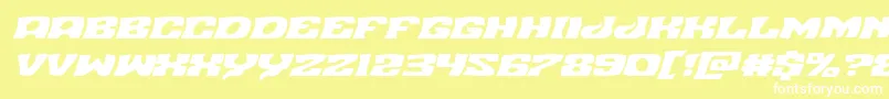 Nuevopassionexpandital Font – White Fonts on Yellow Background