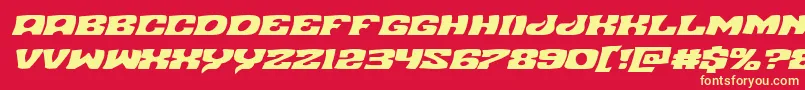 Nuevopassionexpandital Font – Yellow Fonts on Red Background