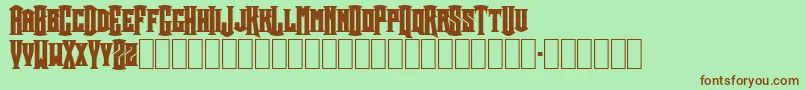Crownt Font – Brown Fonts on Green Background