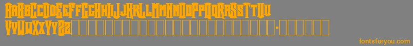 Crownt-Schriftart – Orangefarbene Schriften auf grauem Hintergrund