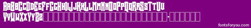 Crownt-Schriftart – Weiße Schriften auf violettem Hintergrund
