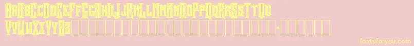 Crownt Font – Yellow Fonts on Pink Background