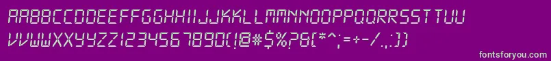 Шрифт DsDigitalItalic – зелёные шрифты на фиолетовом фоне