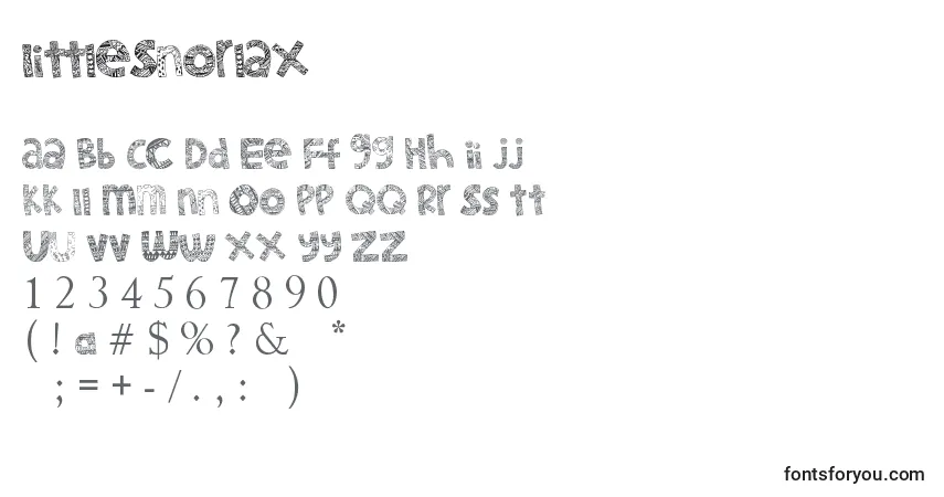 Шрифт LittleSnorlax – алфавит, цифры, специальные символы