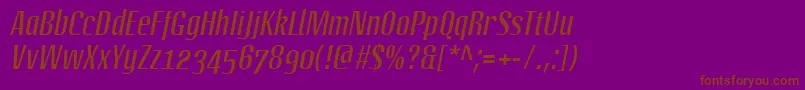 Шрифт LinotypeoctaneItalic – коричневые шрифты на фиолетовом фоне