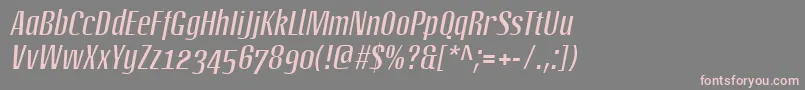 LinotypeoctaneItalic Font – Pink Fonts on Gray Background