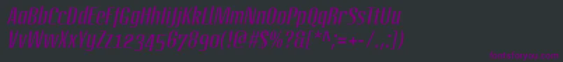 LinotypeoctaneItalic Font – Purple Fonts on Black Background