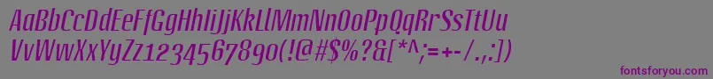 LinotypeoctaneItalic Font – Purple Fonts on Gray Background