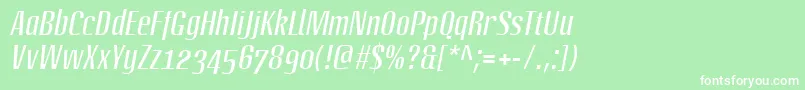 LinotypeoctaneItalic Font – White Fonts on Green Background