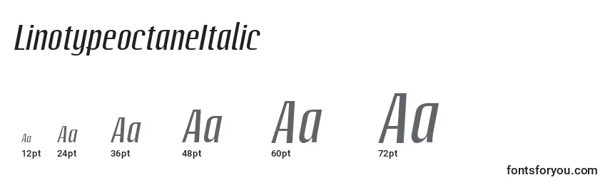 Размеры шрифта LinotypeoctaneItalic