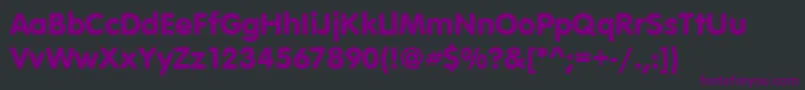 Шрифт VagRundschriftD – фиолетовые шрифты на чёрном фоне