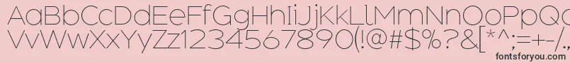 AdequateExtralight Font – Black Fonts on Pink Background