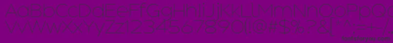 AdequateExtralight Font – Black Fonts on Purple Background