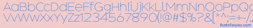 AdequateExtralight Font – Blue Fonts on Pink Background
