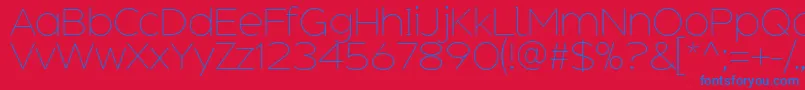 AdequateExtralight Font – Blue Fonts on Red Background