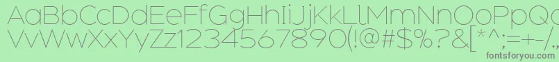 AdequateExtralight Font – Gray Fonts on Green Background