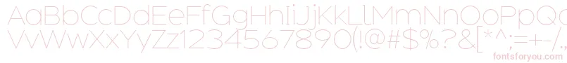 AdequateExtralight Font – Pink Fonts on White Background