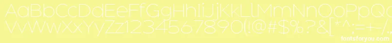 AdequateExtralight Font – White Fonts on Yellow Background