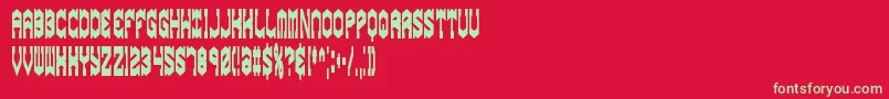 GyroseSqueezeBrk Font – Green Fonts on Red Background