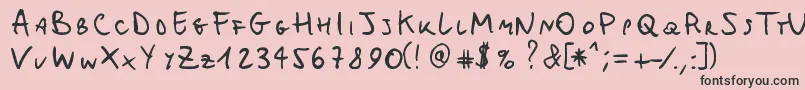 Michomuchomacho Font – Black Fonts on Pink Background