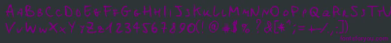 Michomuchomacho Font – Purple Fonts on Black Background
