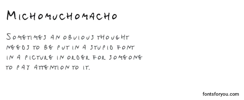 Schriftart Michomuchomacho
