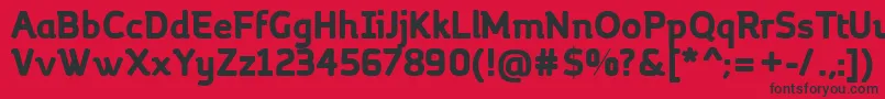 MargotBold Font – Black Fonts on Red Background