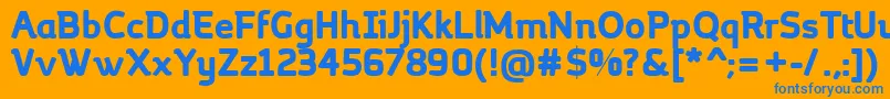 MargotBold Font – Blue Fonts on Orange Background