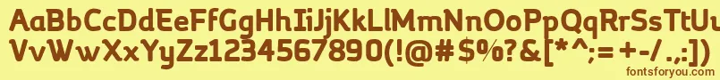 MargotBold Font – Brown Fonts on Yellow Background