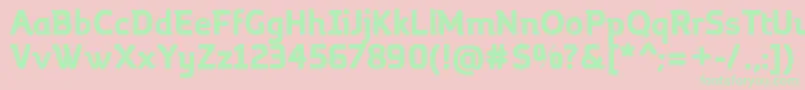 MargotBold Font – Green Fonts on Pink Background