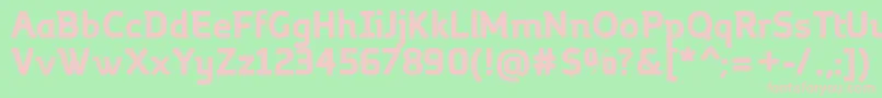 MargotBold Font – Pink Fonts on Green Background