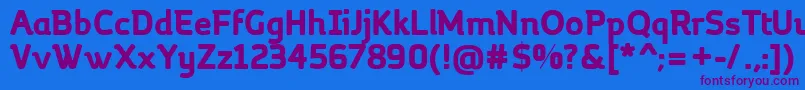 MargotBold Font – Purple Fonts on Blue Background