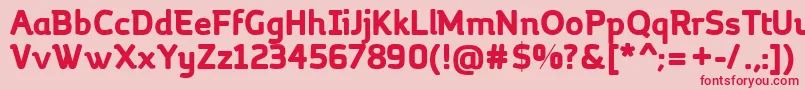 MargotBold Font – Red Fonts on Pink Background