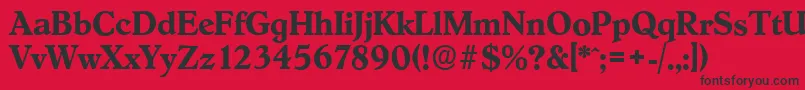 HobokenserialBold Font – Black Fonts on Red Background