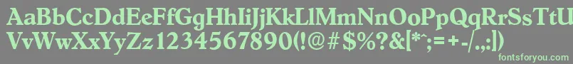 HobokenserialBold Font – Green Fonts on Gray Background