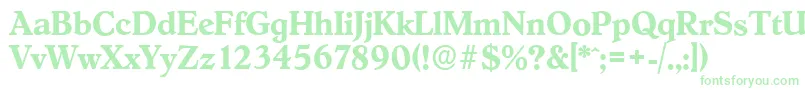HobokenserialBold Font – Green Fonts on White Background