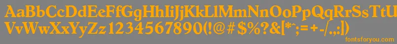 Saiba mais sobre a fonte HobokenserialBold Fonte HobokenserialBold – fontes laranjas em um fundo cinza