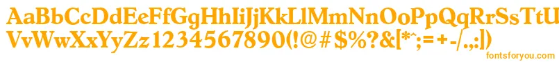 HobokenserialBold Font – Orange Fonts on White Background