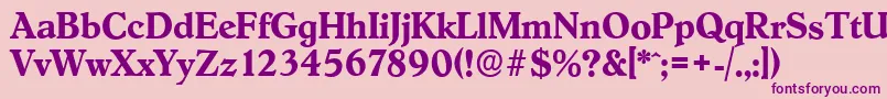 HobokenserialBold-Schriftart – Violette Schriften auf rosa Hintergrund