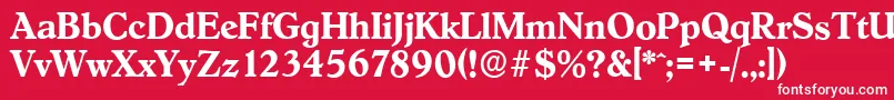 HobokenserialBold Font – White Fonts on Red Background