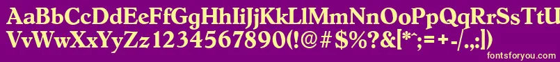 fuente HobokenserialBold – Fuentes Amarillas Sobre Fondo Morado