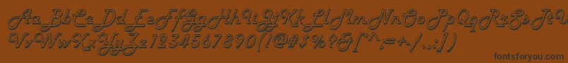 Шрифт Harlowd – чёрные шрифты на коричневом фоне