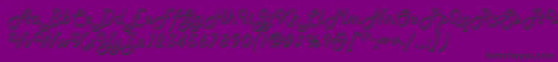 Harlowd Font – Black Fonts on Purple Background