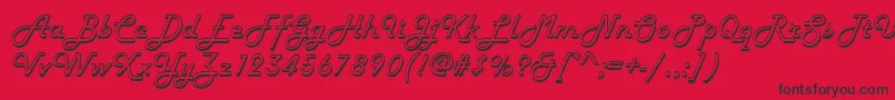 Harlowd Font – Black Fonts on Red Background