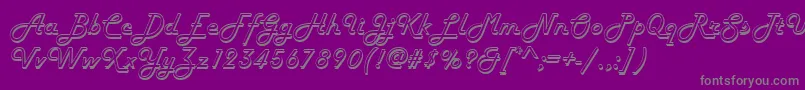 Harlowd Font – Gray Fonts on Purple Background