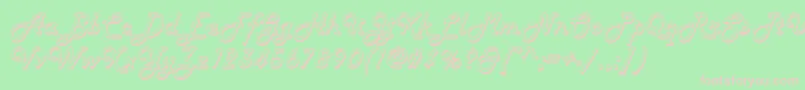 フォントHarlowd – 緑の背景にピンクのフォント